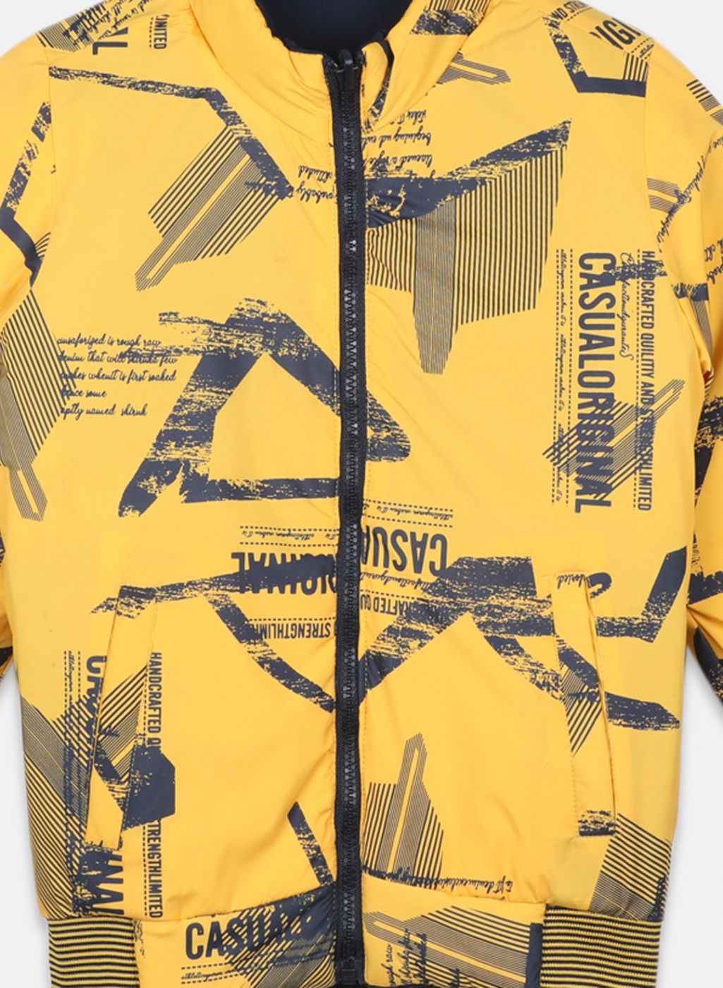 Boys NAvy Blue Solid Jacket