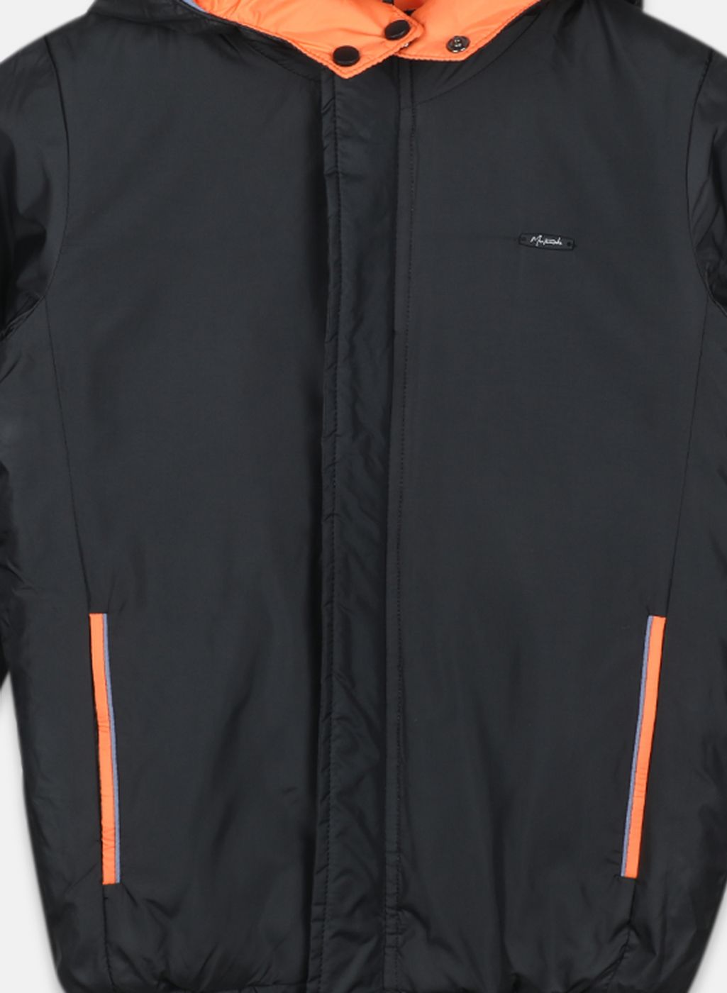 Boys Orange Solid Jacket