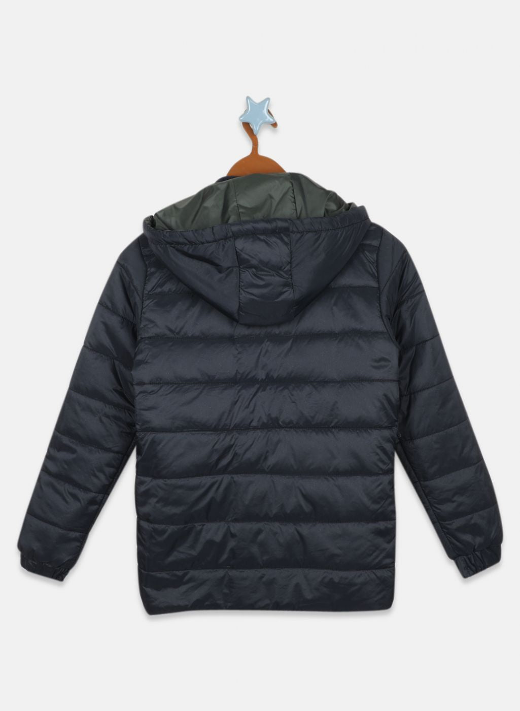 Boys Black Reversible Solid Jacket