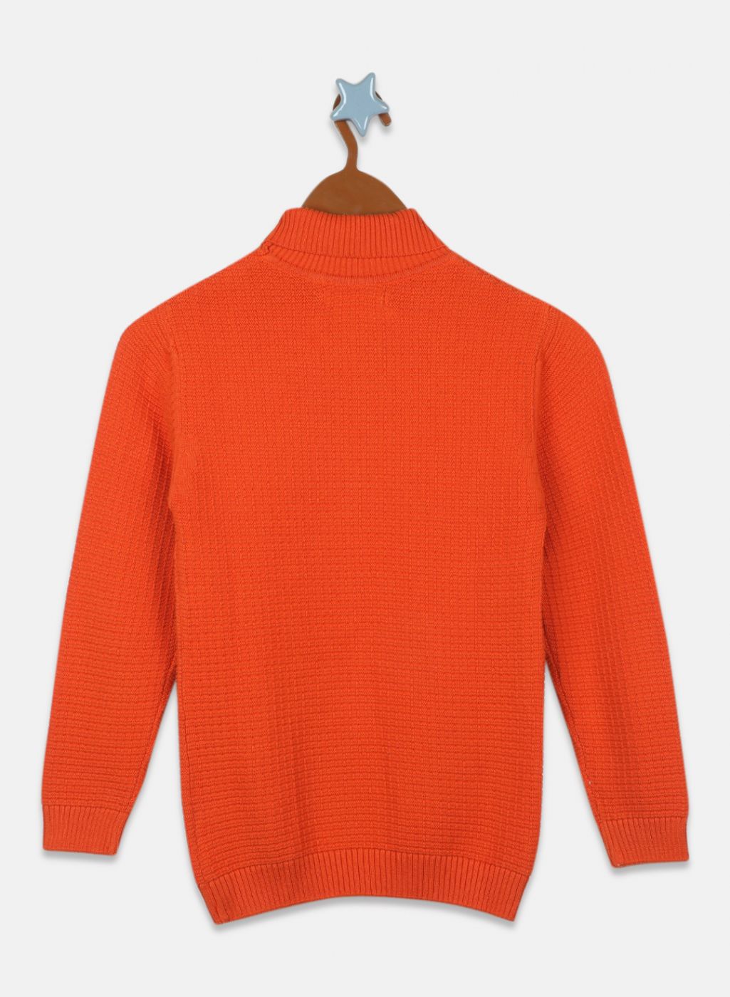 Boys Orange Printed Pullover