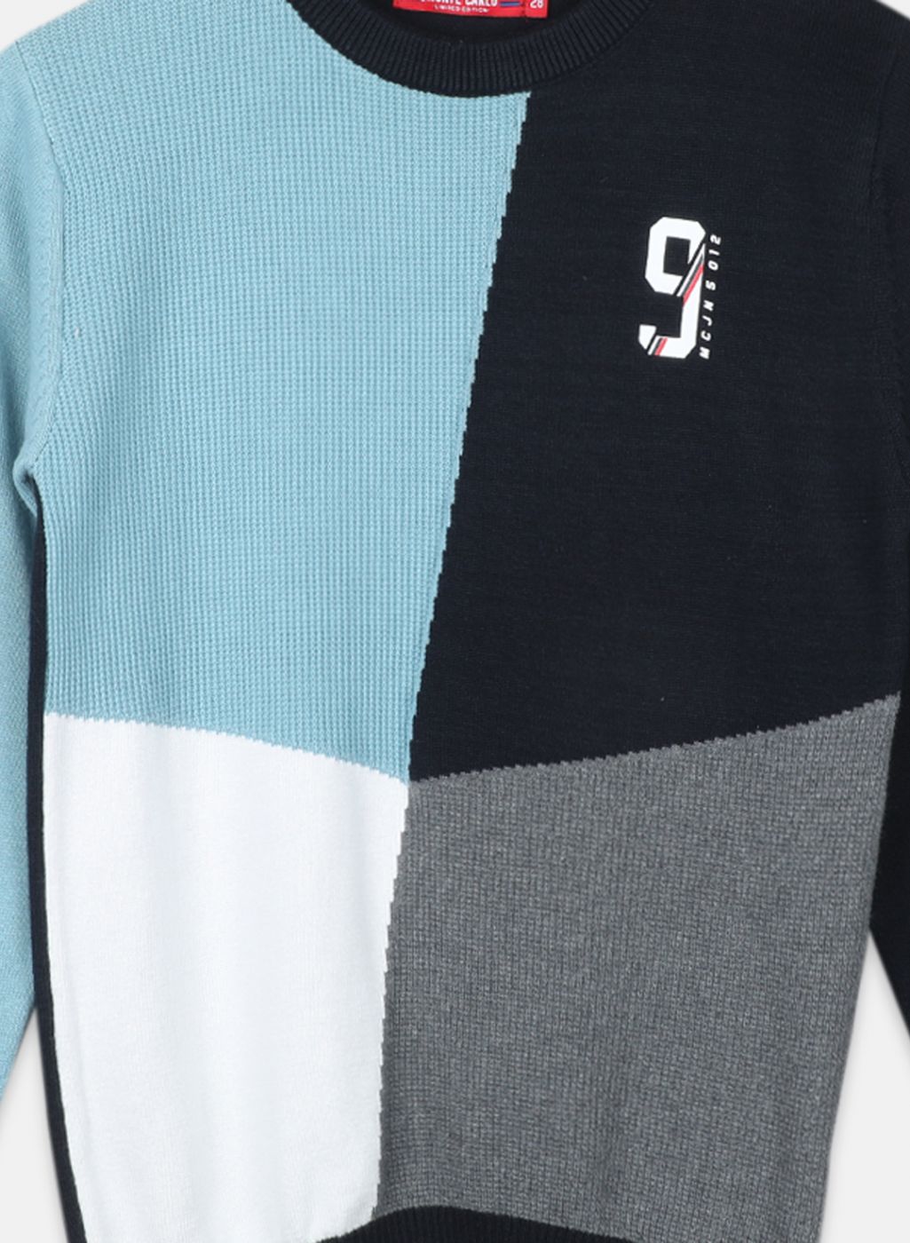 Boys Navy Blue Solid Pullover