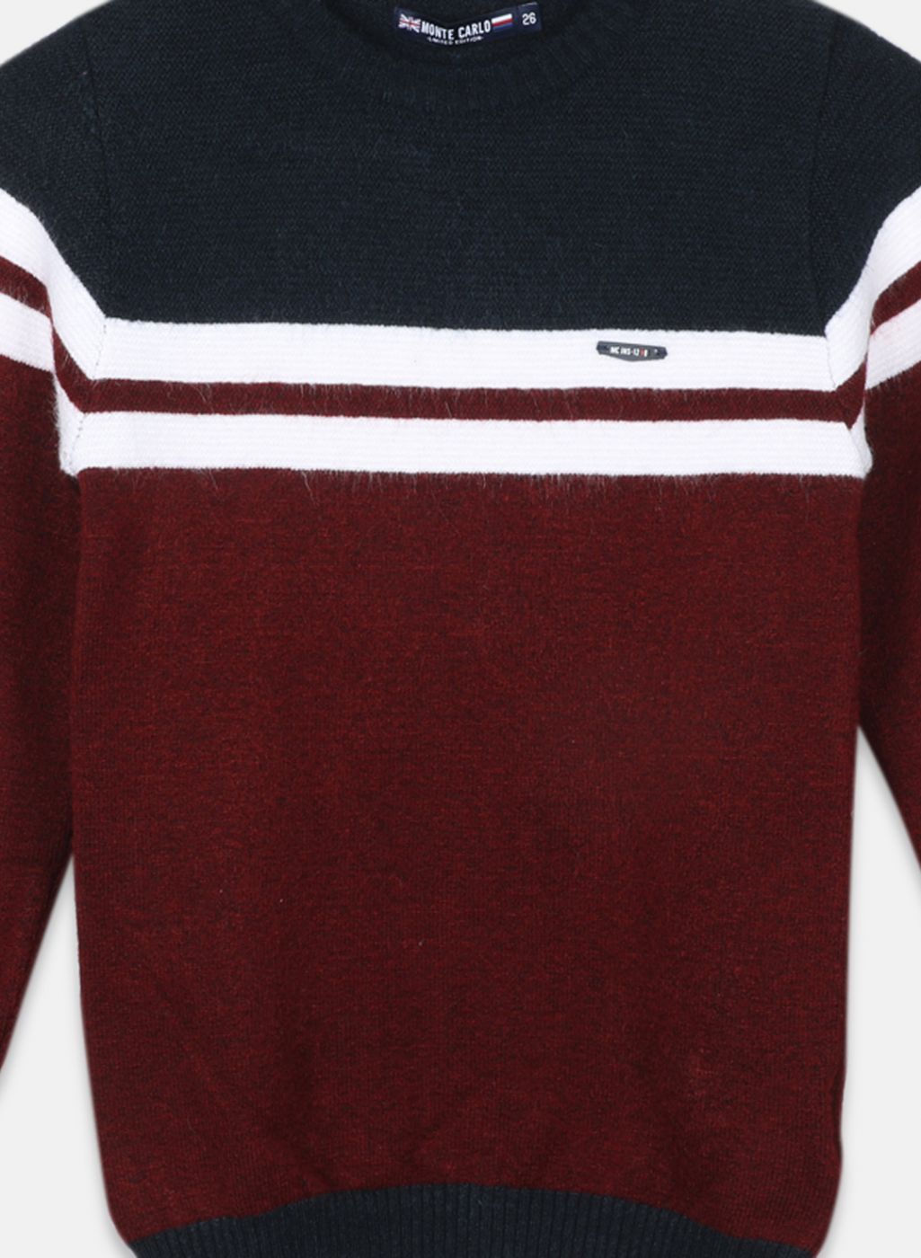 Boys Maroon Solid Pullover