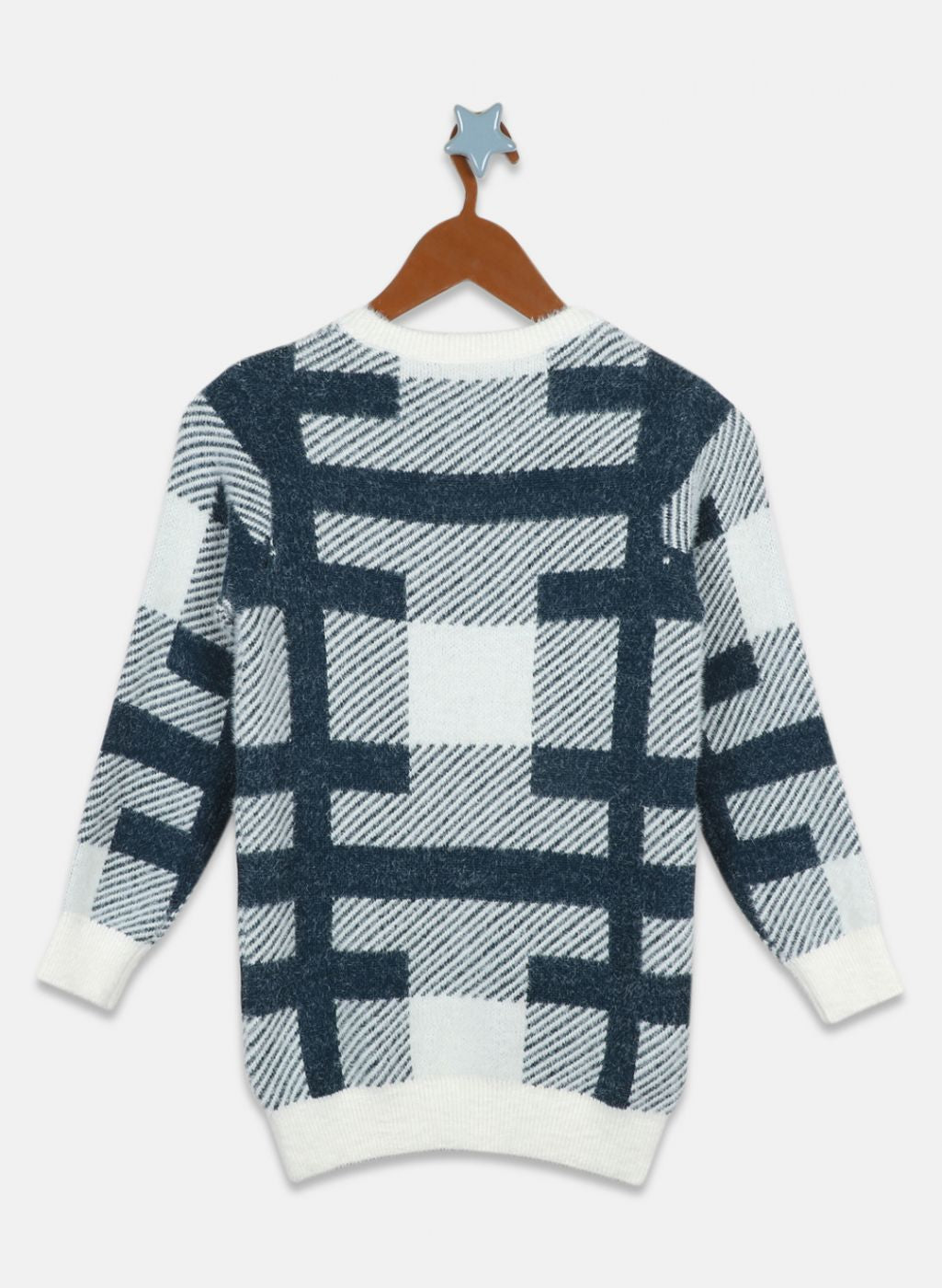 Boys White Jaquard Pullover