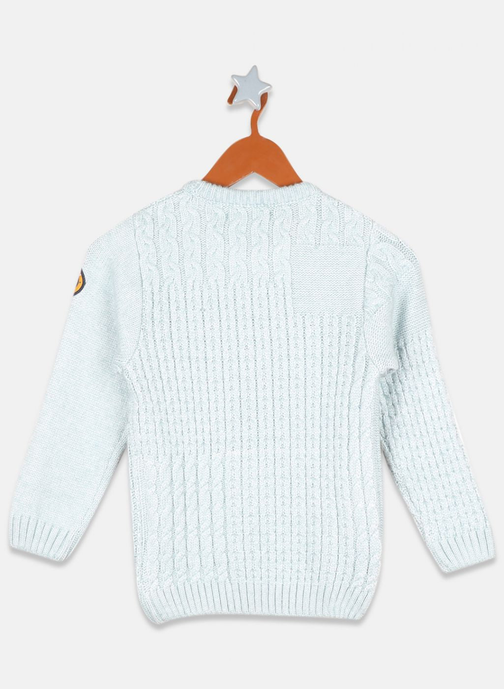 Boys Blue Printed Pullover