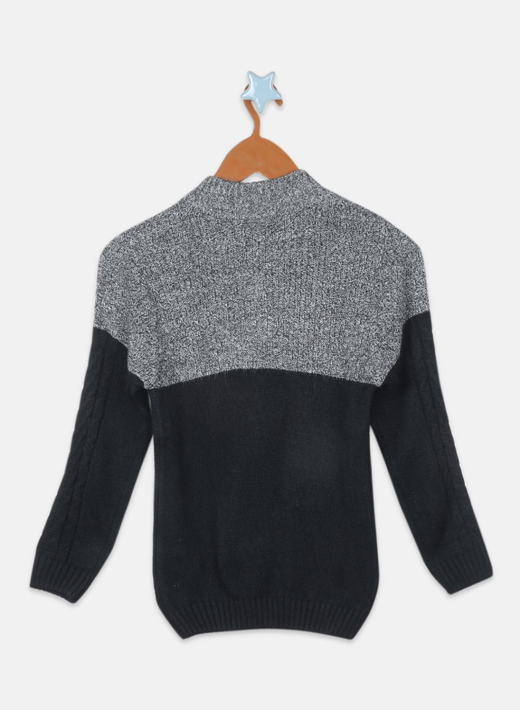 Boys Black Printed Pullover