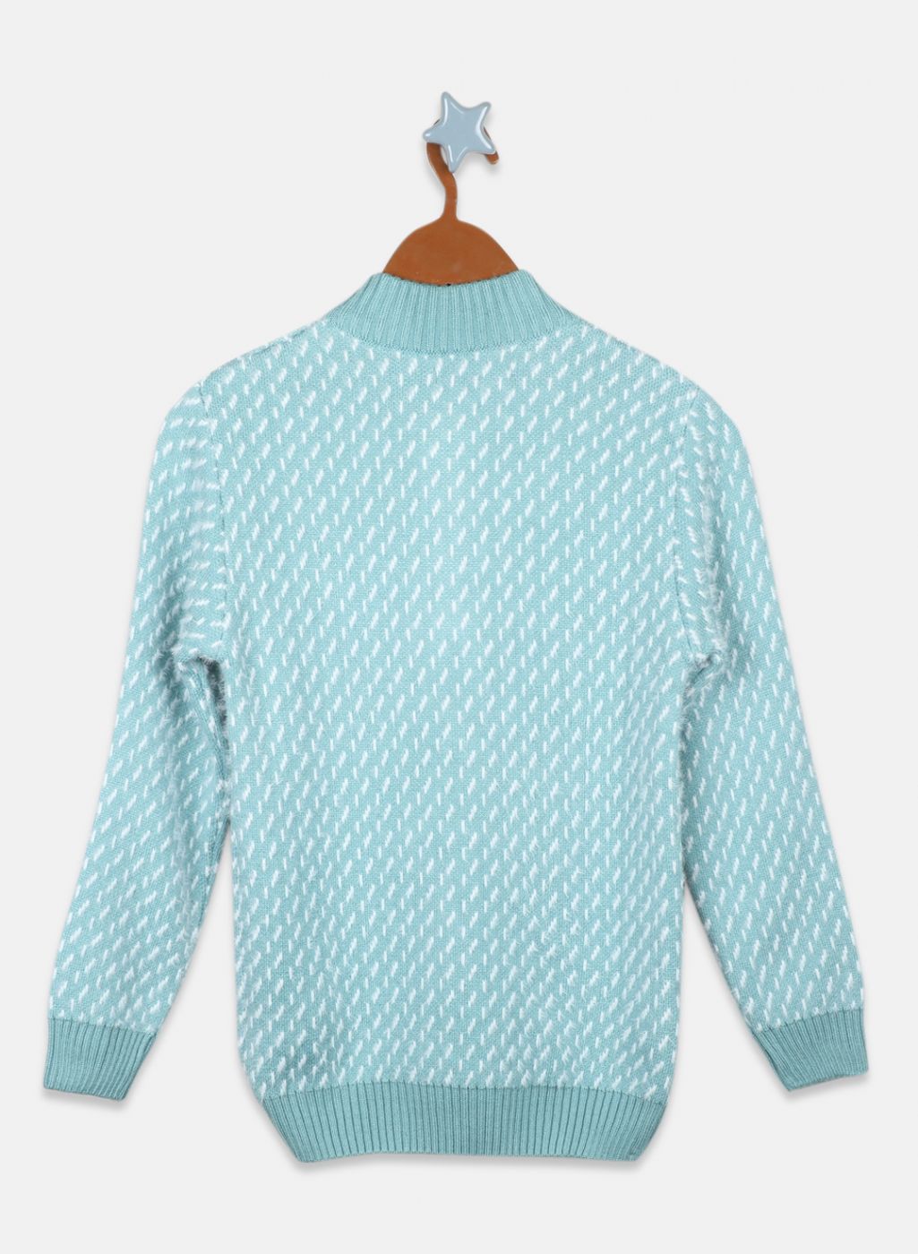 Boys Blue Jaquard Pullover