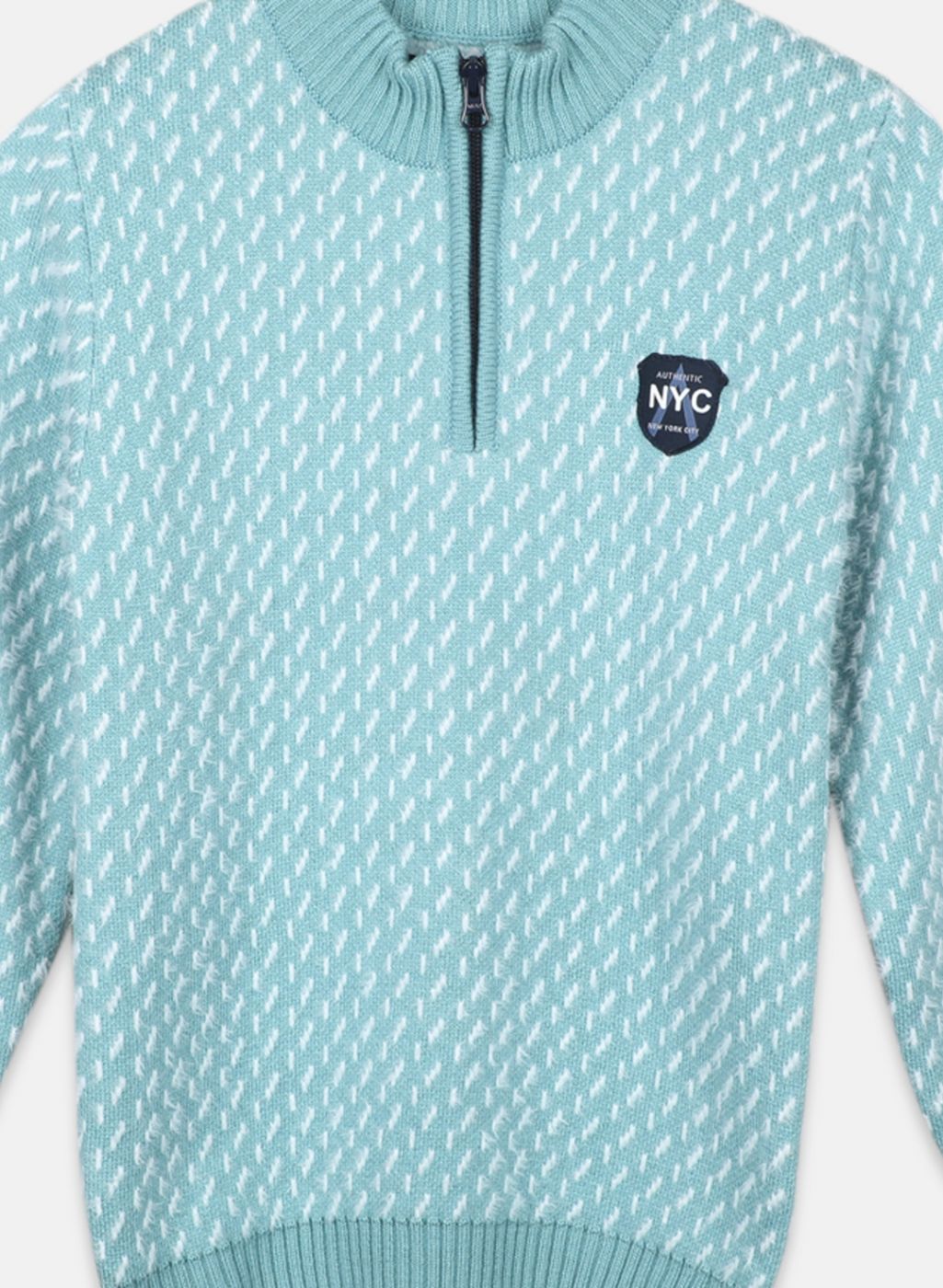 Boys Blue Jaquard Pullover