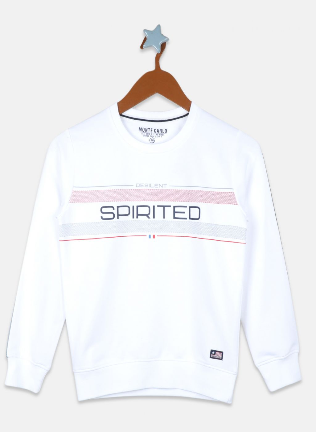 Boys White Printed Sweatshirt