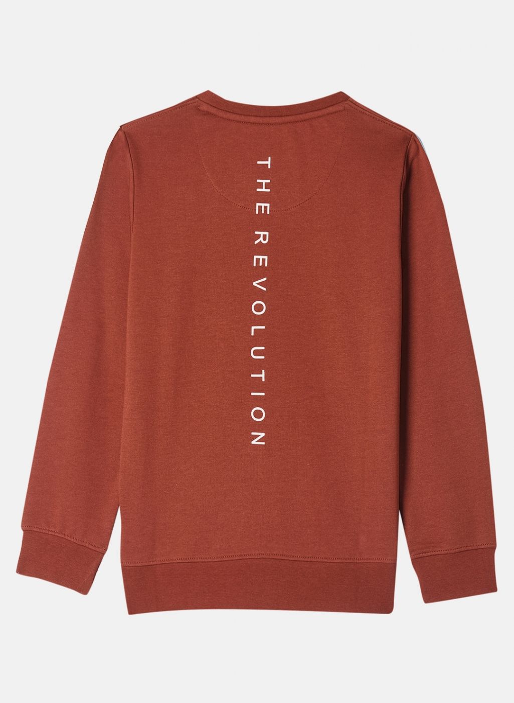 Boys Brown Printed Sweatshirt