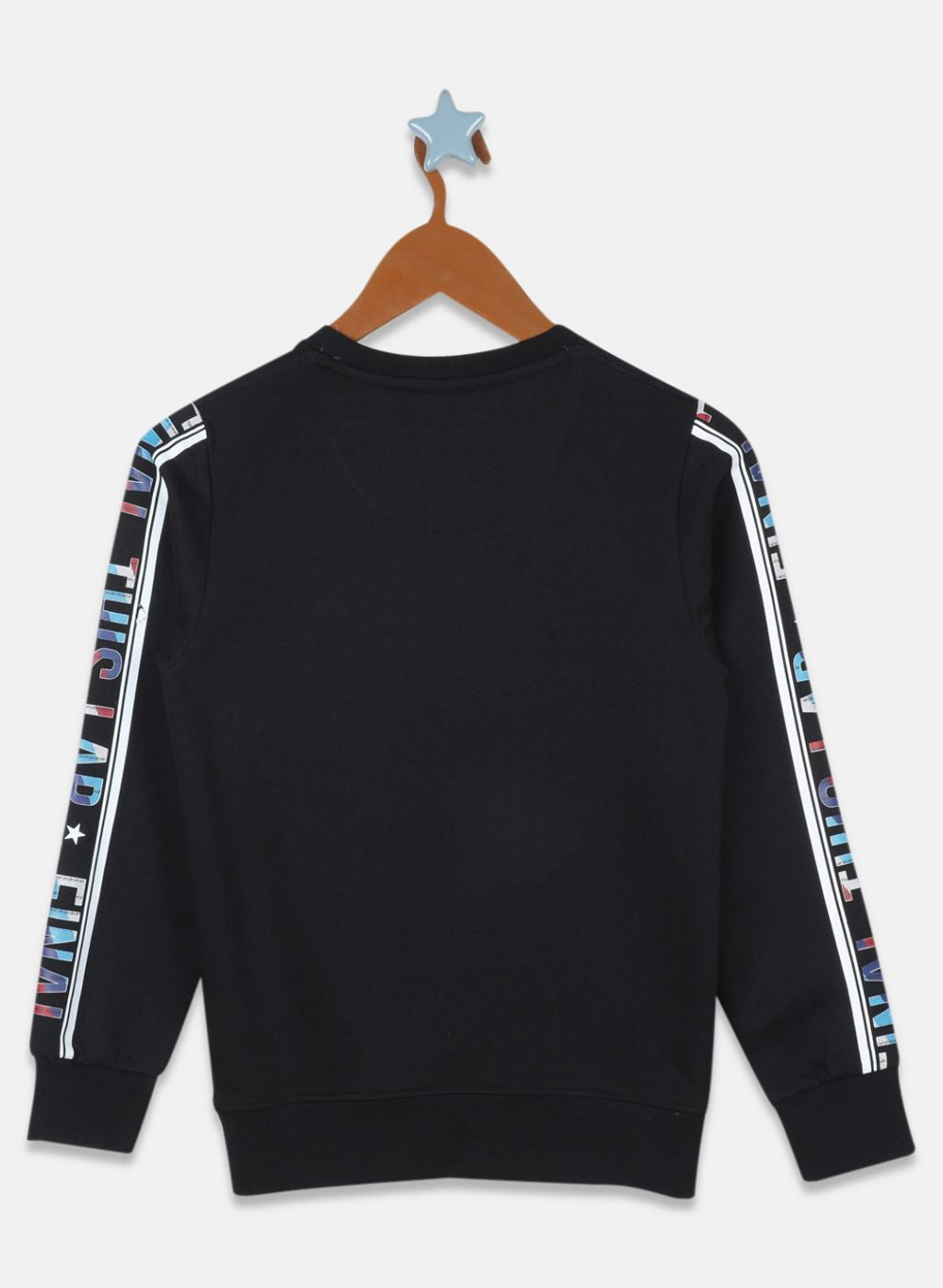 Boys Black Printed Sweatshirt