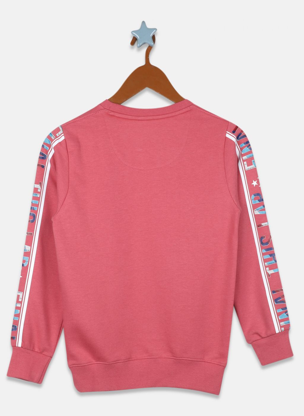 Boys Pink Printed Sweatshirt