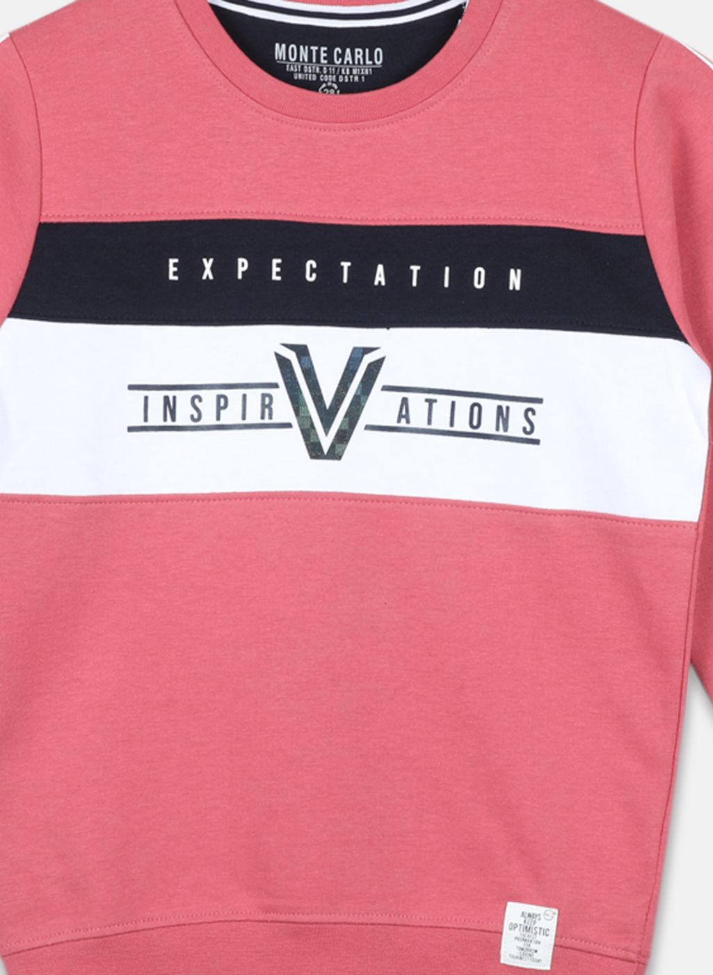 Boys Pink Printed Sweatshirt