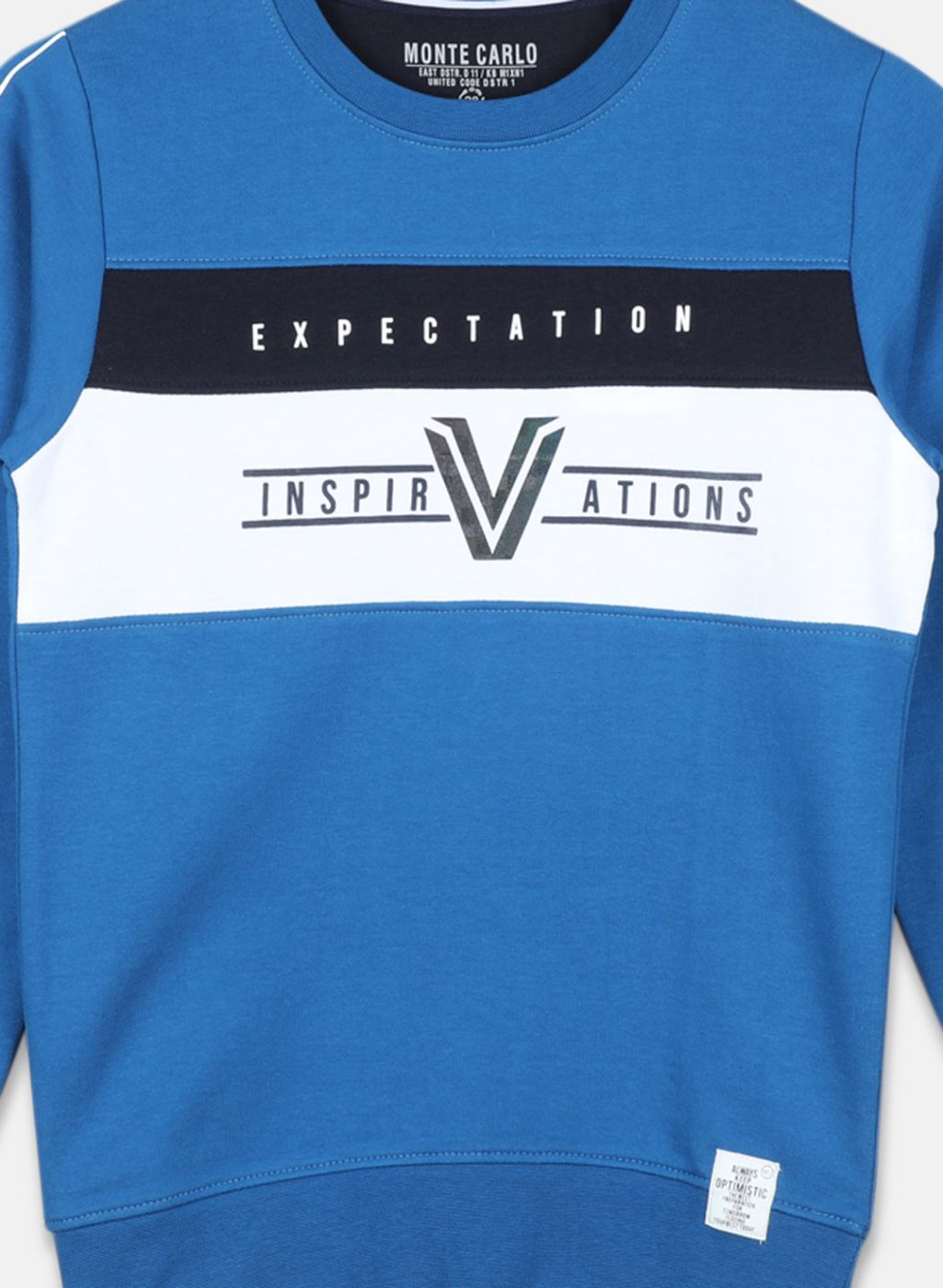 Boys Blue Printed Sweatshirt