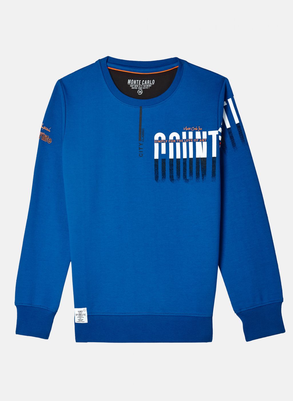 Boys Royal Blue Printed Sweatshirt