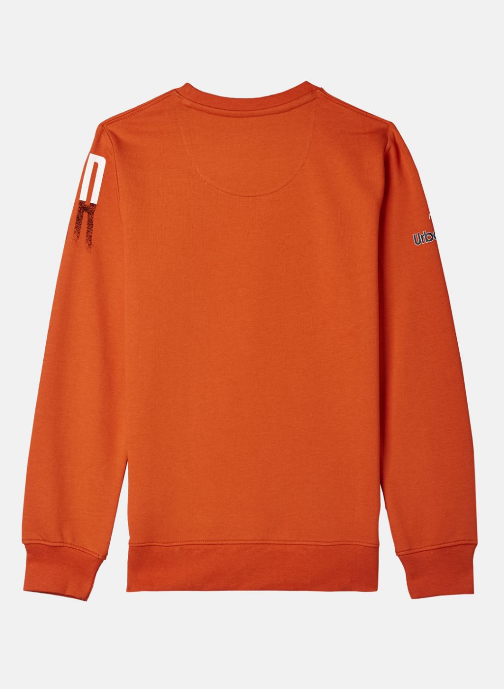 Boys Orange Printed Sweatshirt