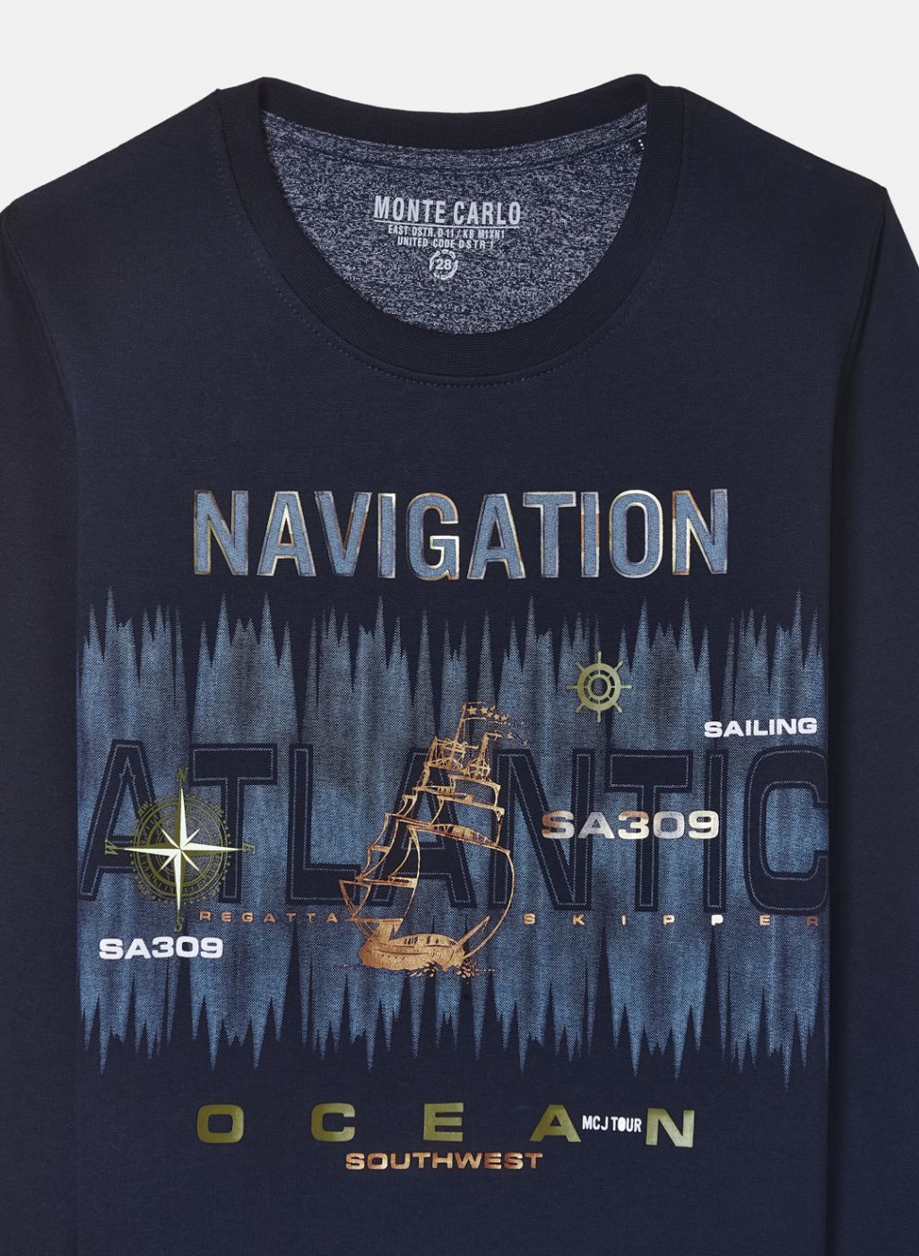 Boys Navy Blue Printed Sweatshirt