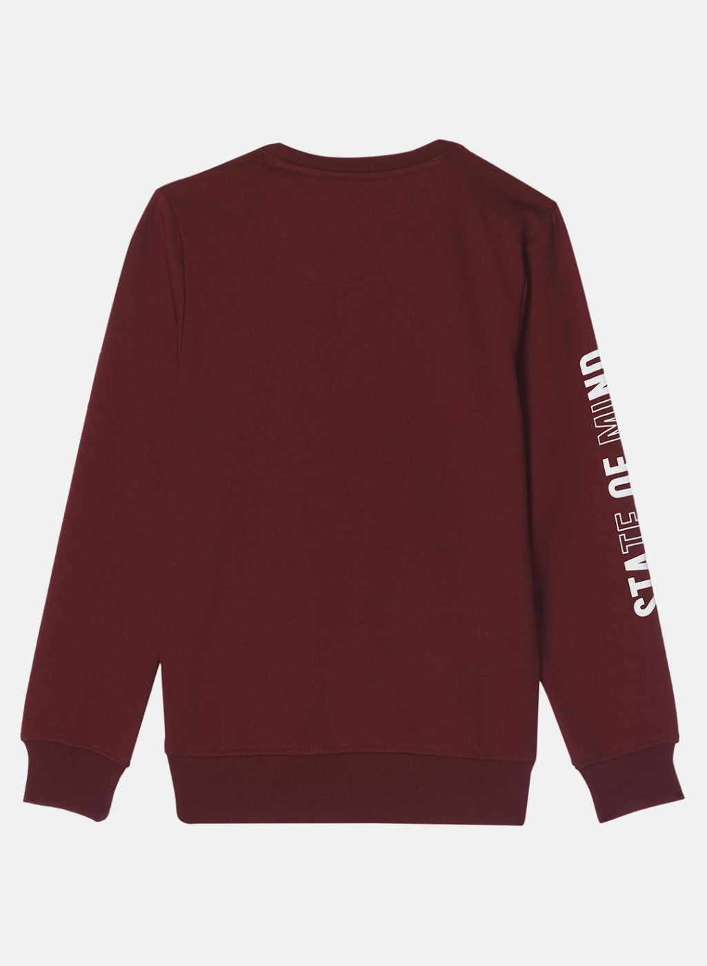 Boys Maroon Printed Sweatshirt