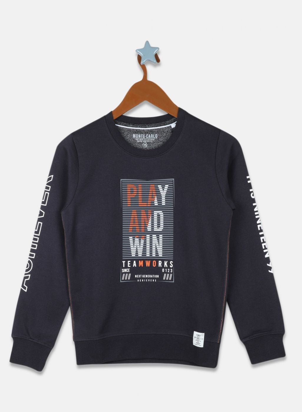 Boys Grey Printed Sweatshirt