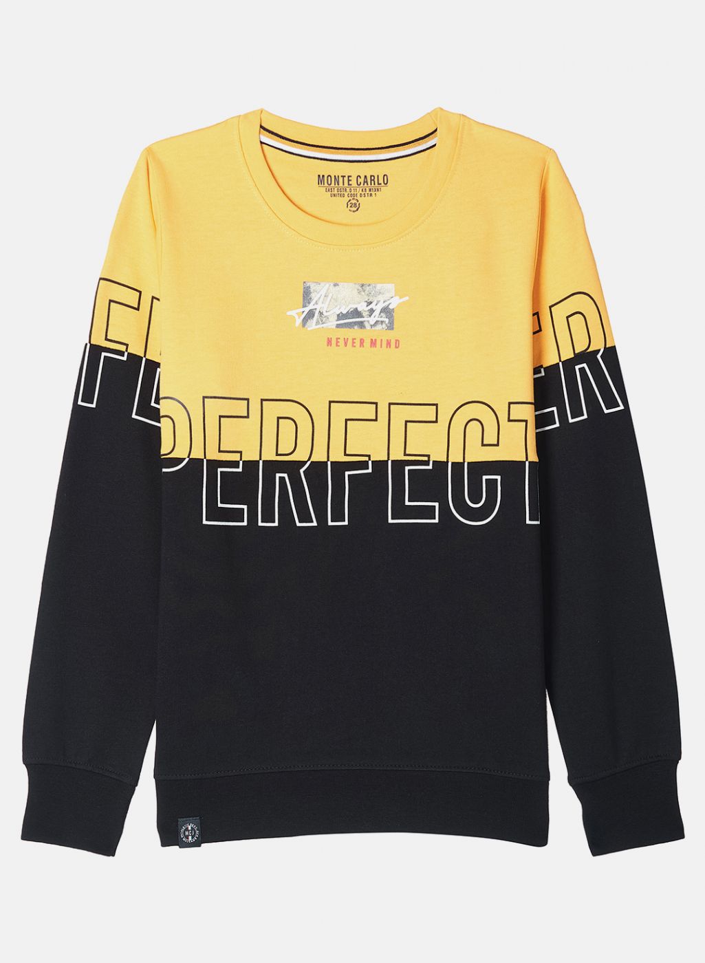 Boys Yellow Printed Sweatshirt