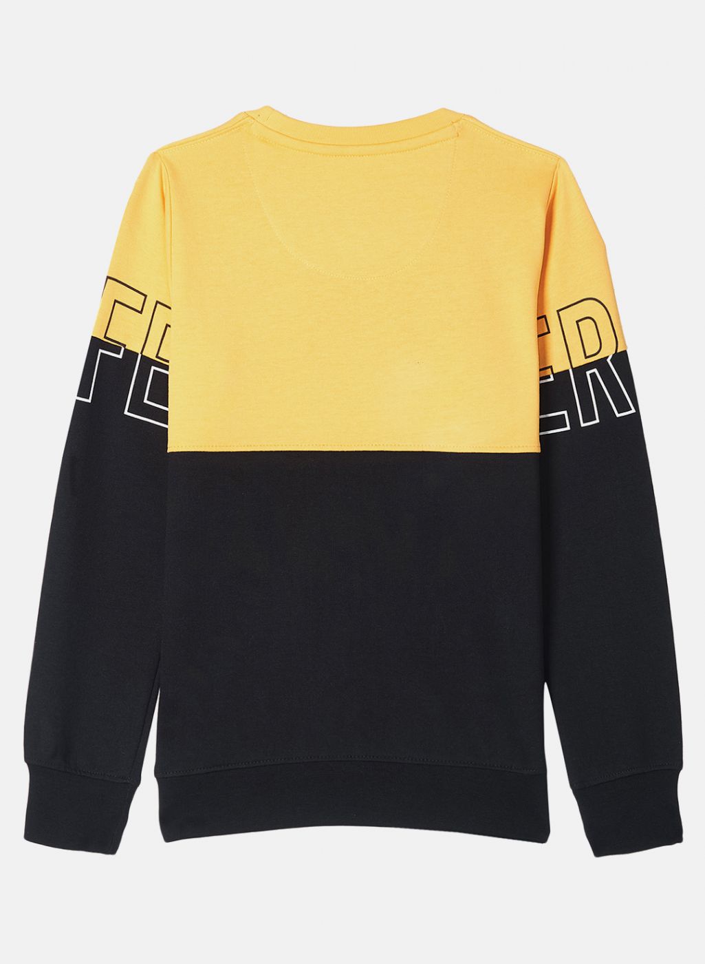 Boys Yellow Printed Sweatshirt