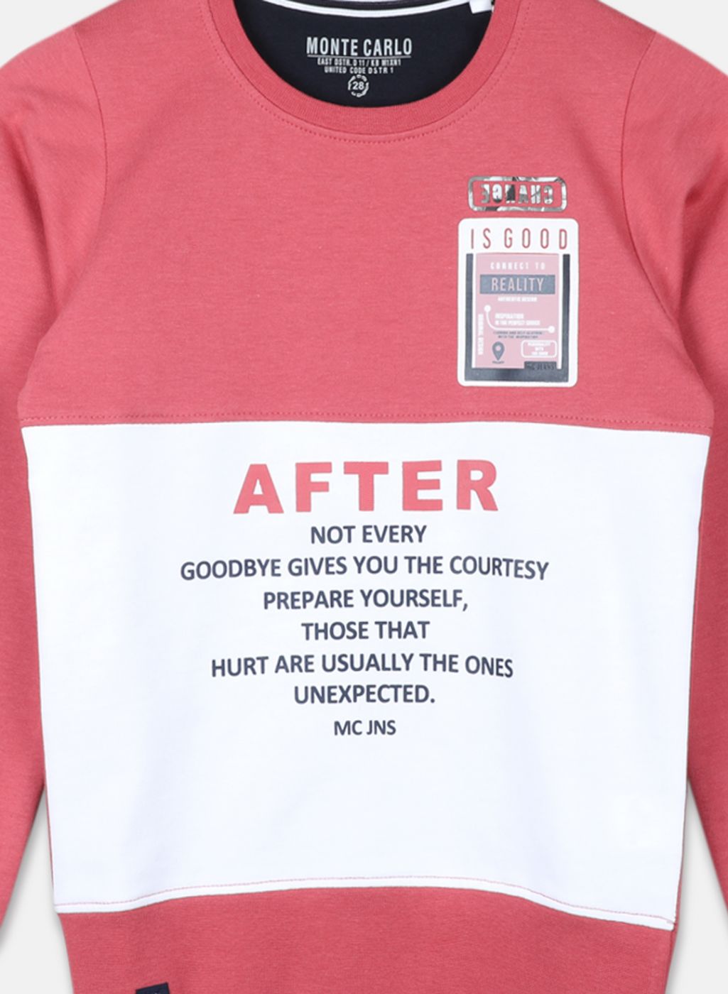 Boys Pink Printed Sweatshirt