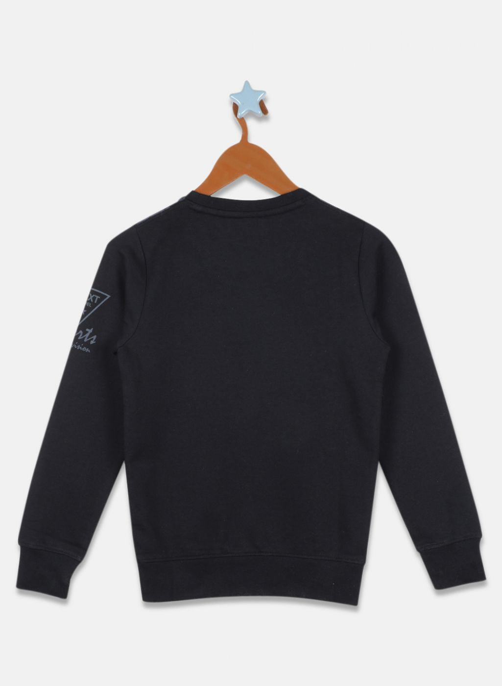 Boys Black Printed Sweatshirt