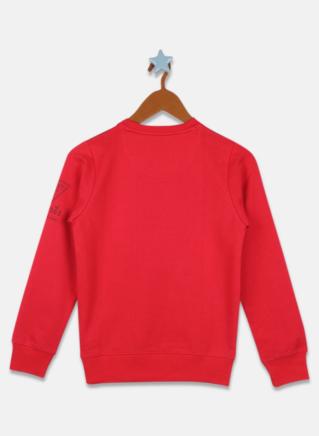 Boys Red Printed Sweatshirt