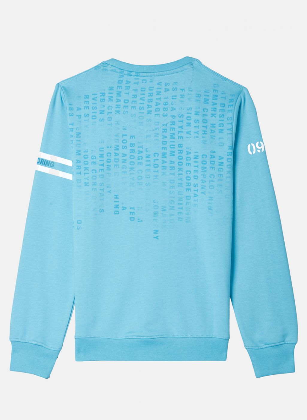 Boys Blue Printed Sweatshirt
