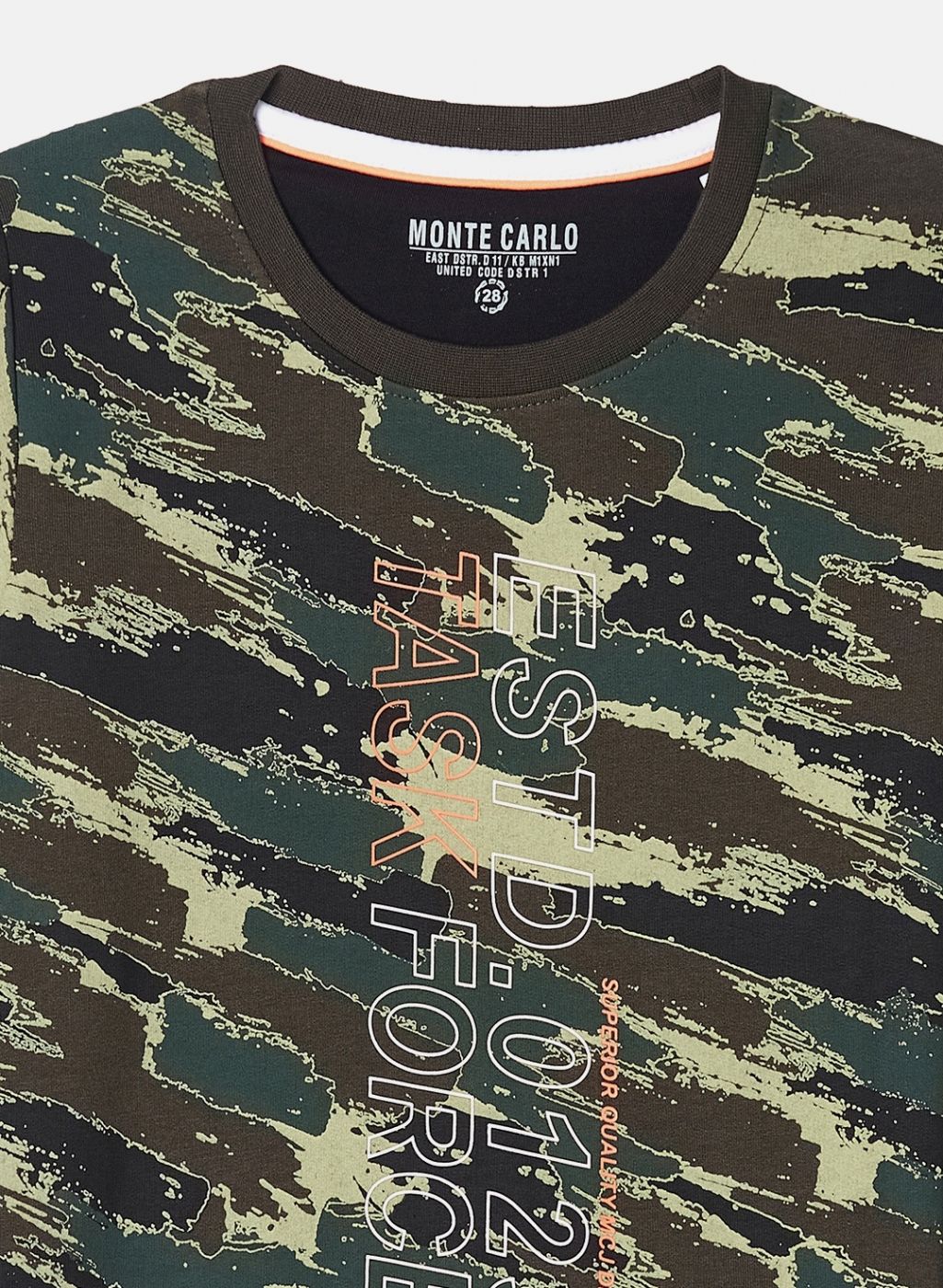 Boys Olive Printed Sweatshirt