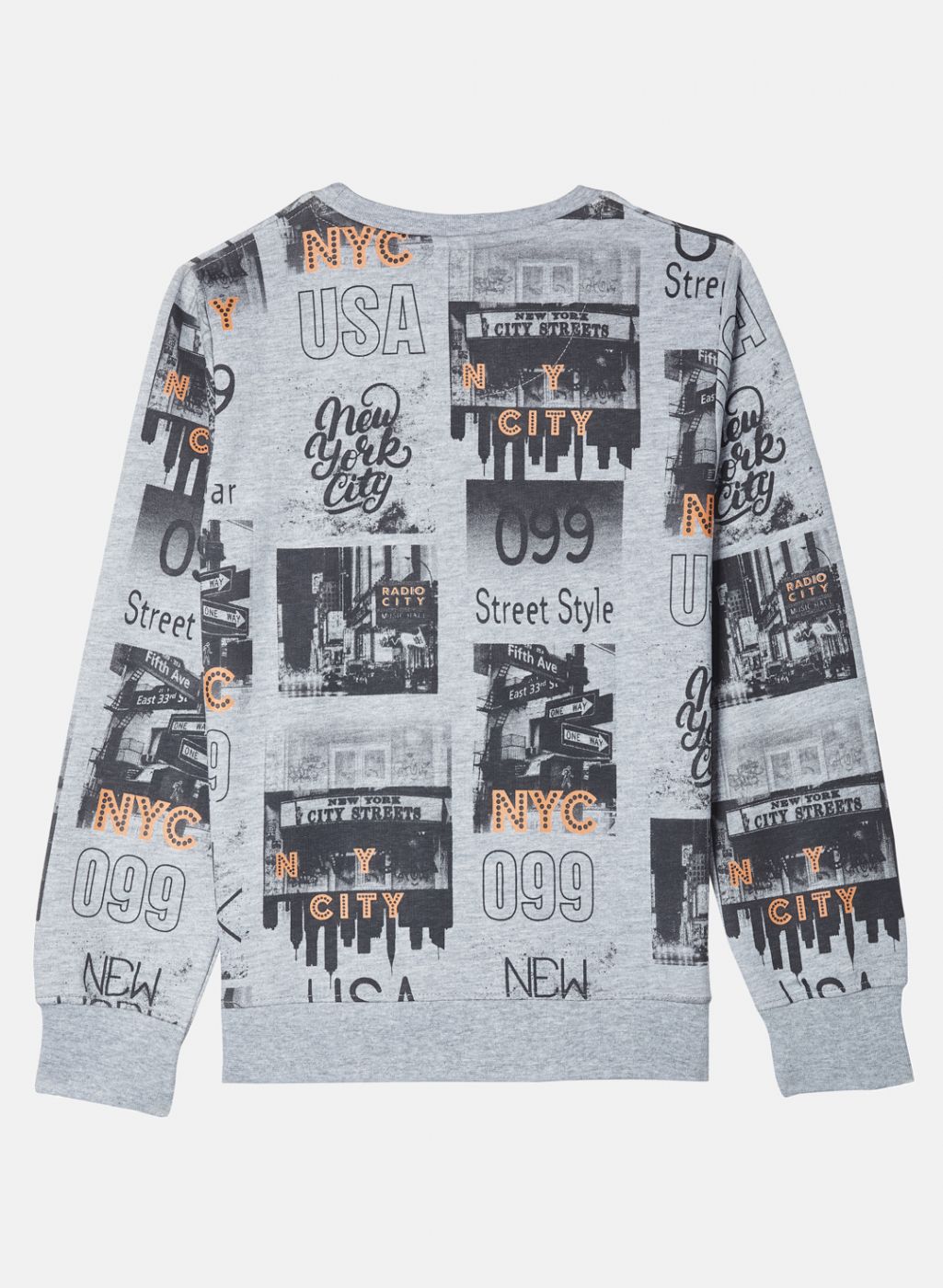 Boys Grey Printed Sweatshirt