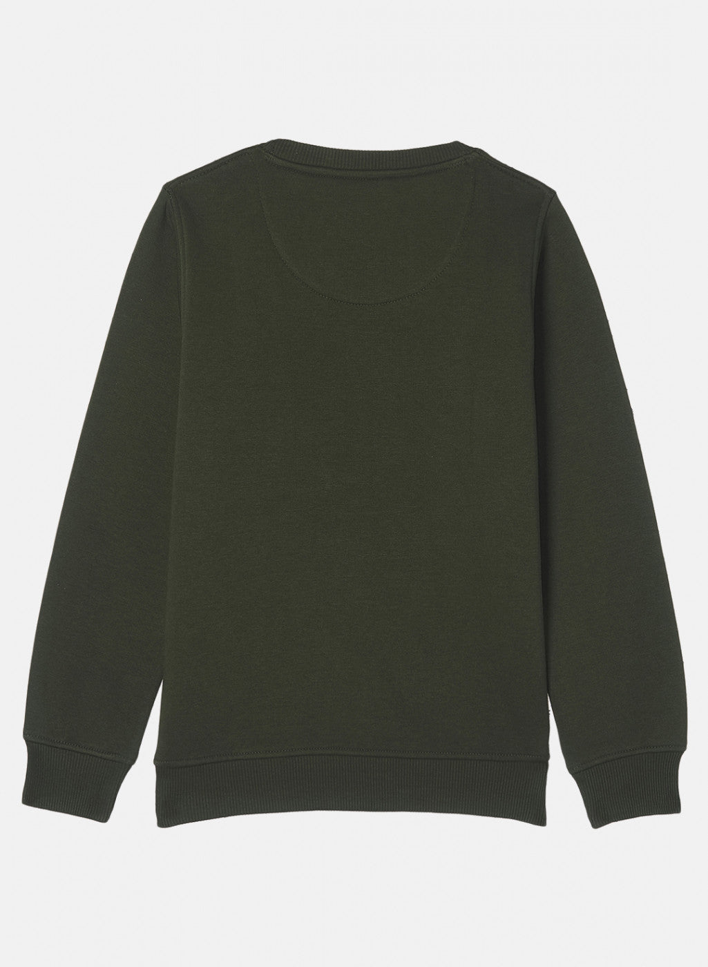 Boys Olive Printed Sweatshirt