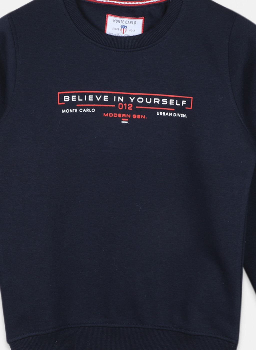 Boys NAvy Blue Printed Sweatshirt