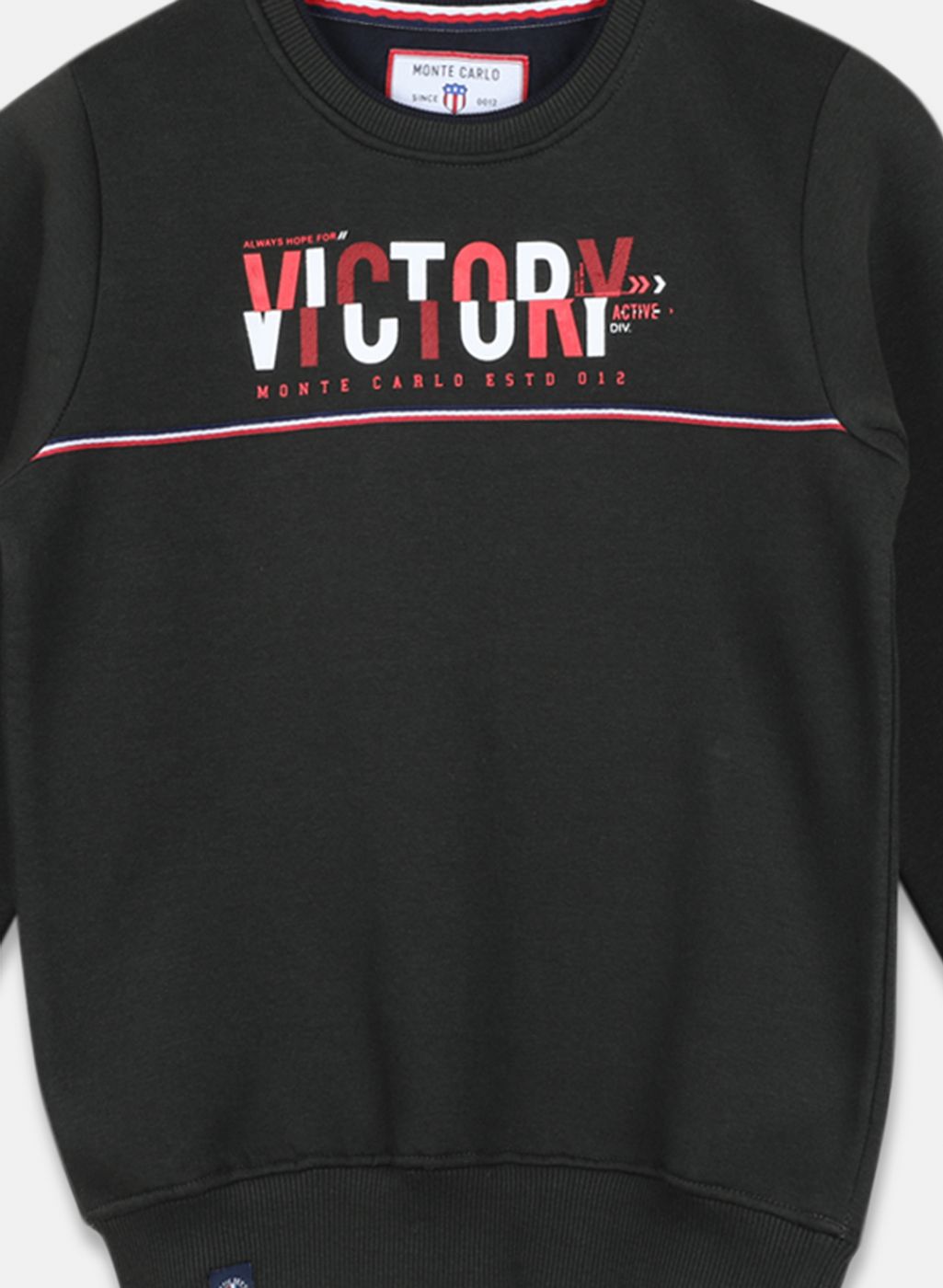 Boys Olive Printed Sweatshirt