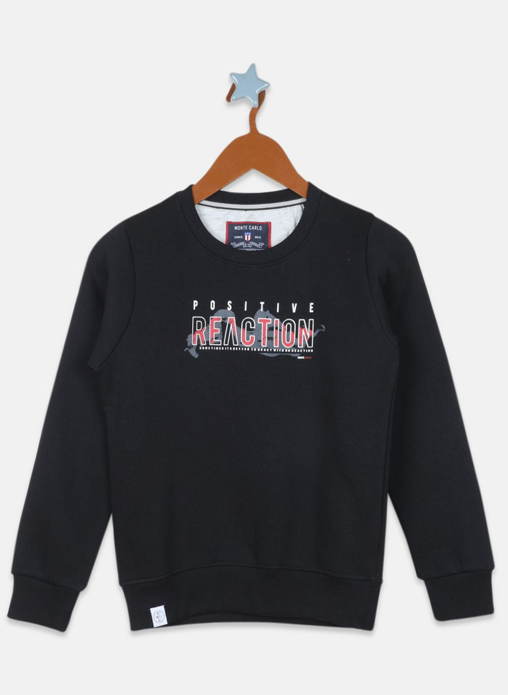 Boys Black Printed Sweatshirt