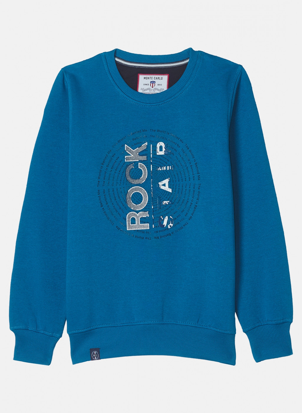 Boys Royal Blue Printed Sweatshirt