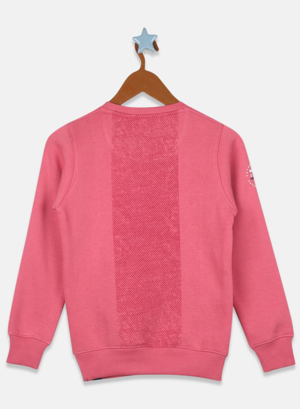 Boys Pink Printed Sweatshirt