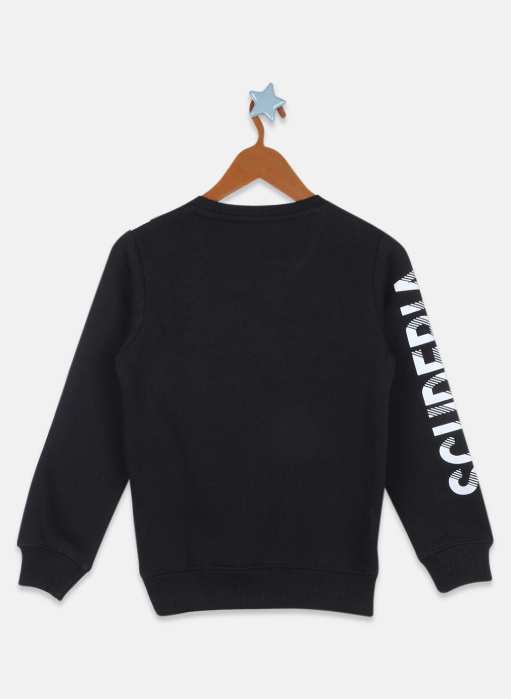Boys Black Printed Sweatshirt