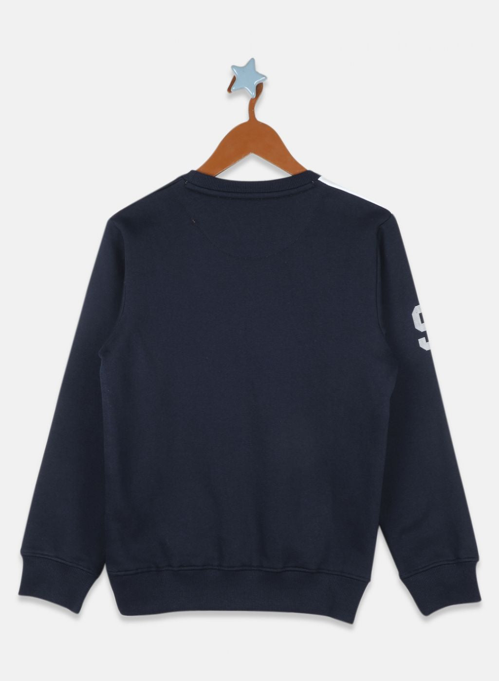 Boys NAvy Blue Printed Sweatshirt