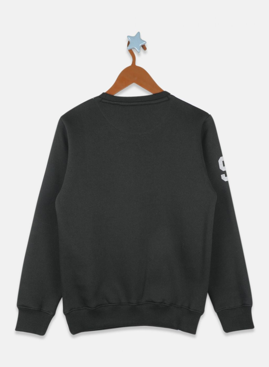 Boys Olive Printed Sweatshirt