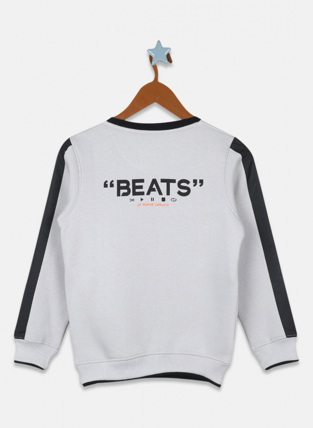 Boys Grey Printed Sweatshirt