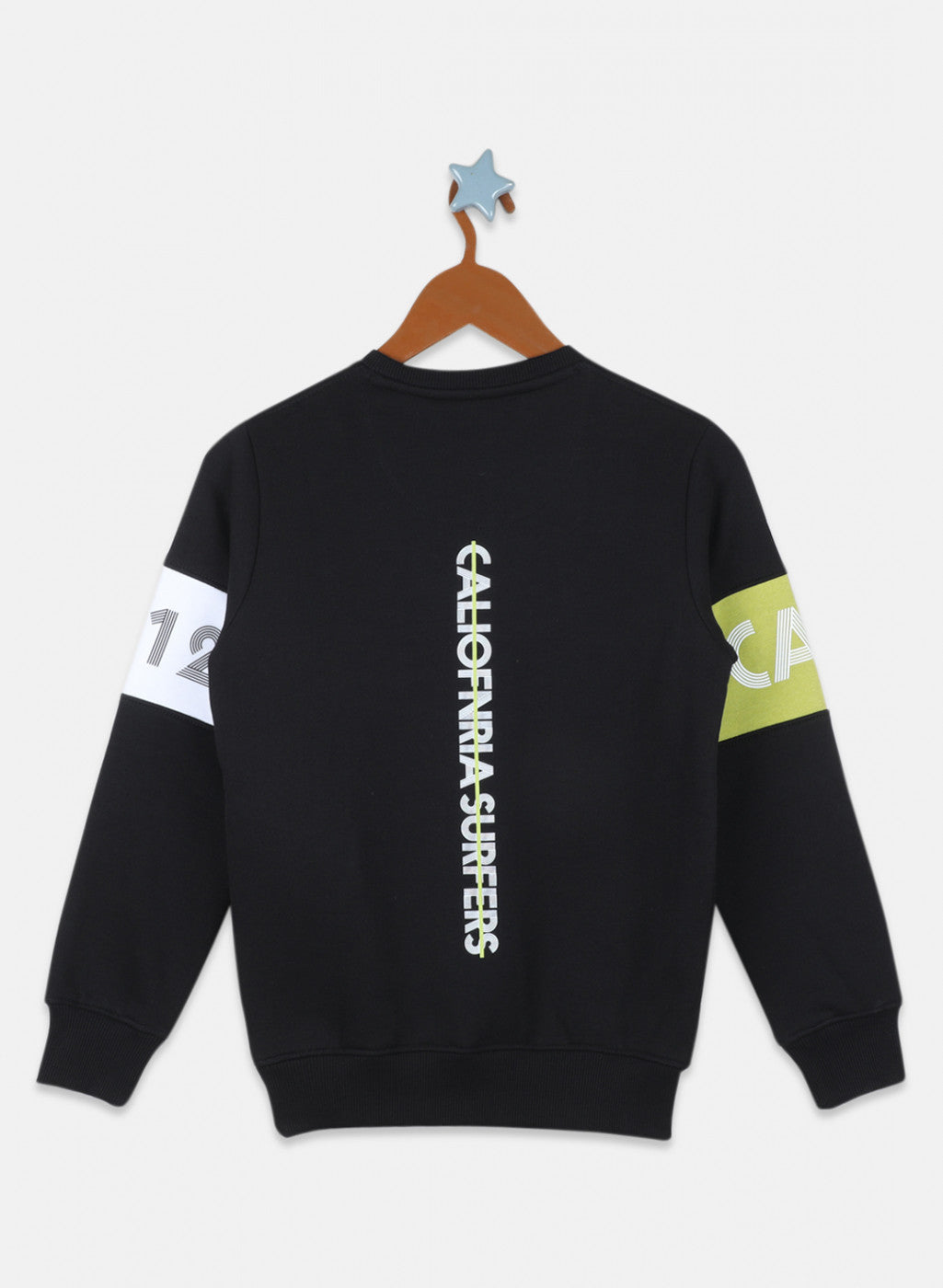 Boys Black Printed Sweatshirt