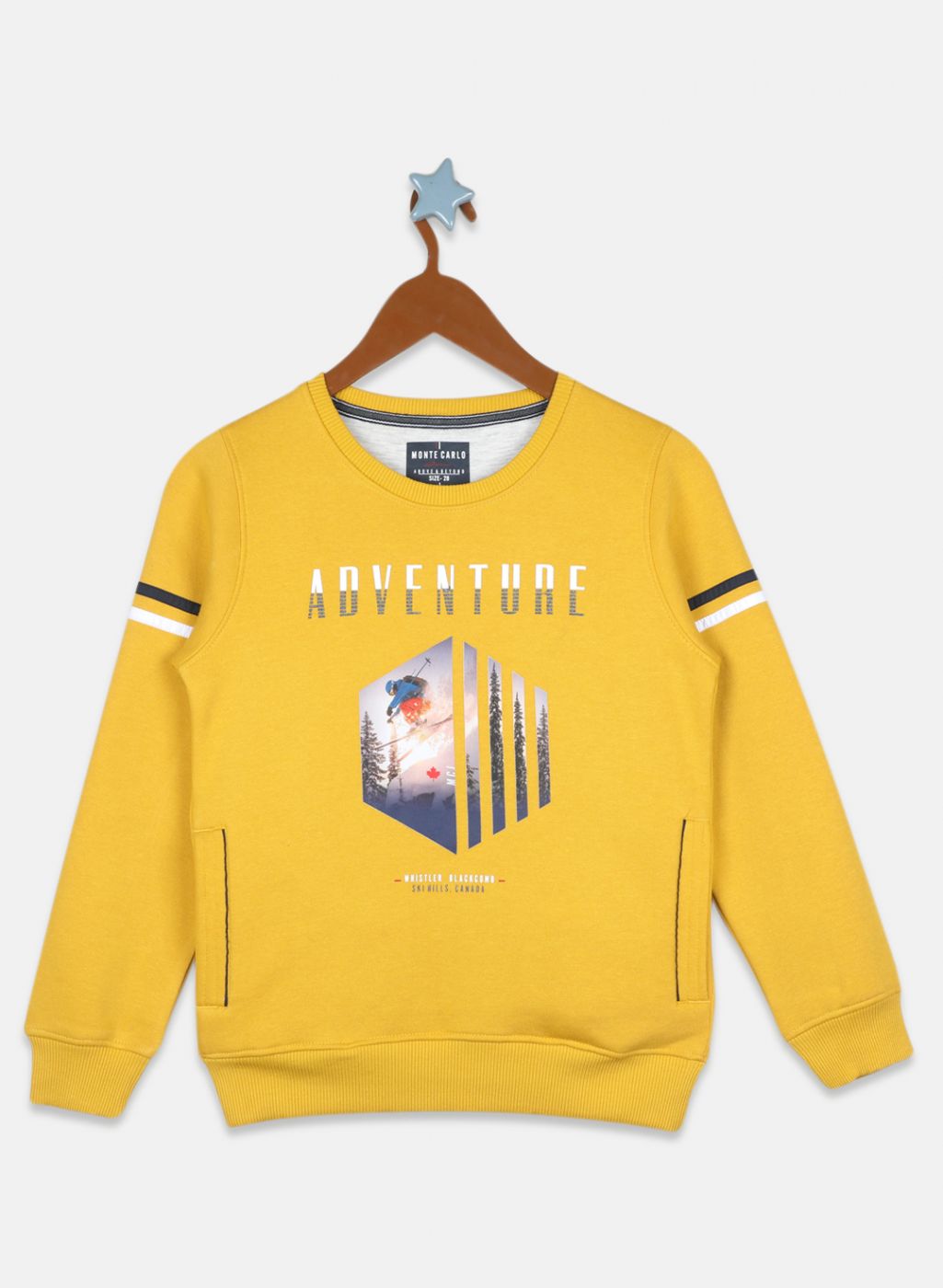 Buy Boys Yellow Printed Sweatshirt Online in India Monte Carlo