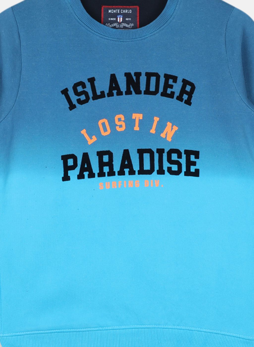 Boys Blue Printed Sweatshirt