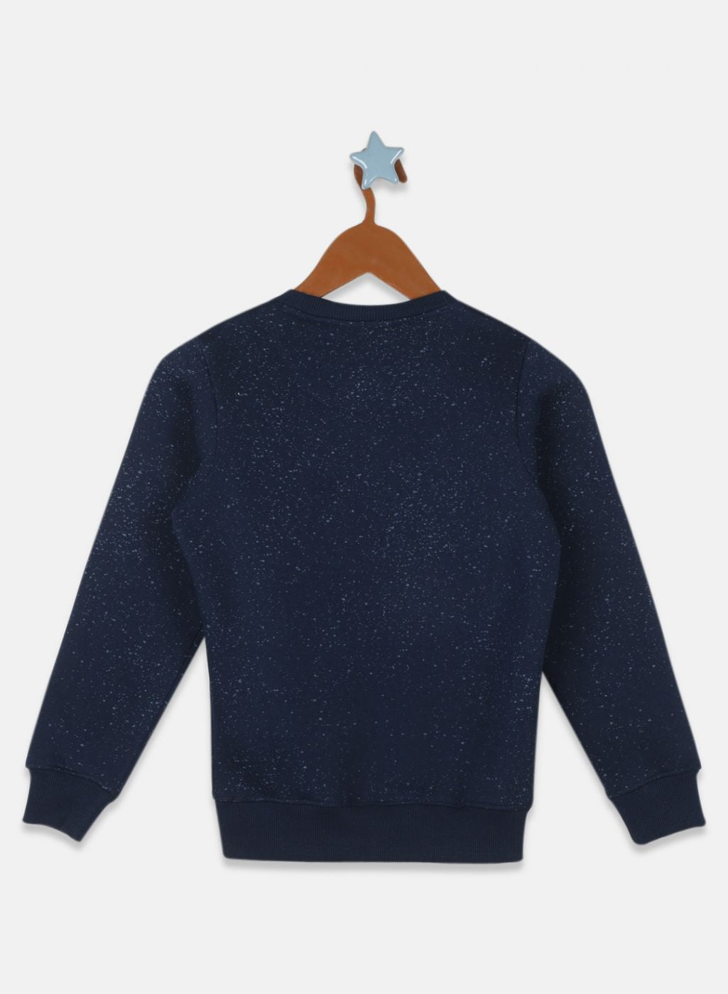 Boys NAvy Blue Printed Sweatshirt
