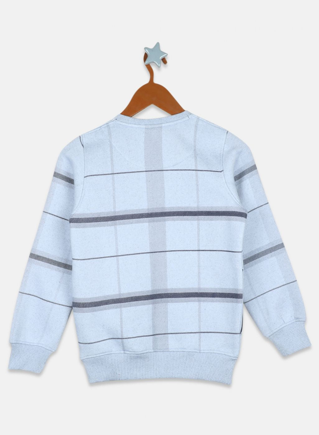 Boys Blue Printed Sweatshirt