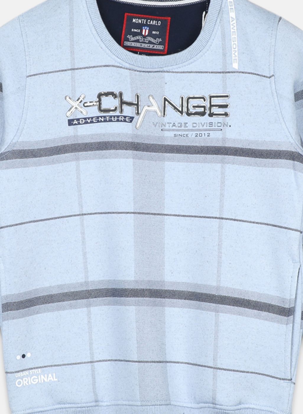 Boys Blue Printed Sweatshirt