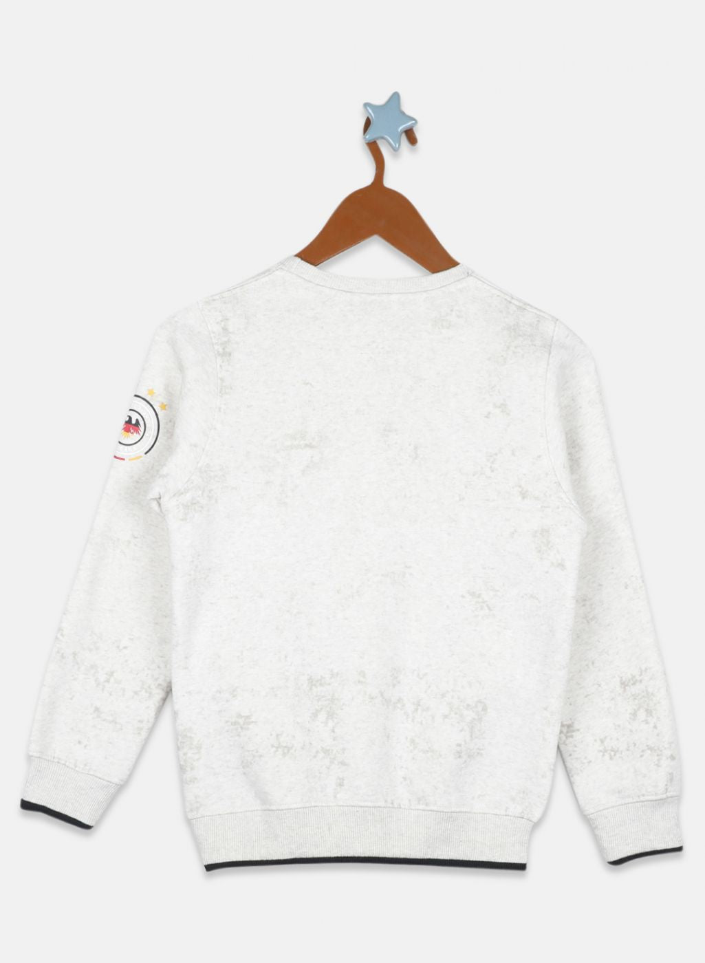 Boys Beige Printed Sweatshirt