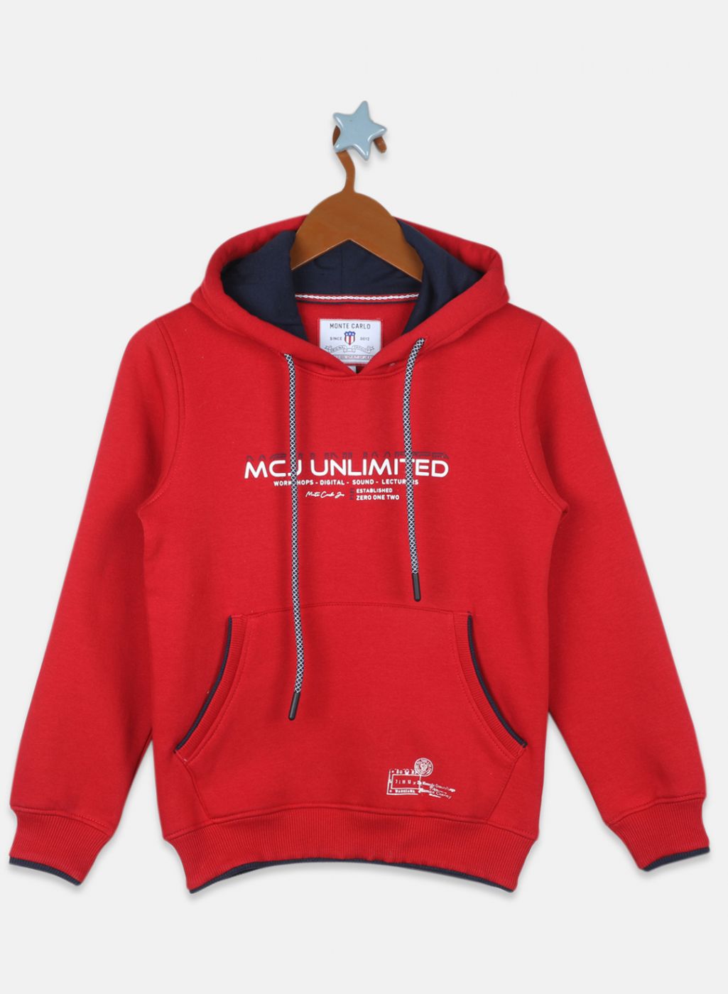 Boys Red Printed Sweatshirt