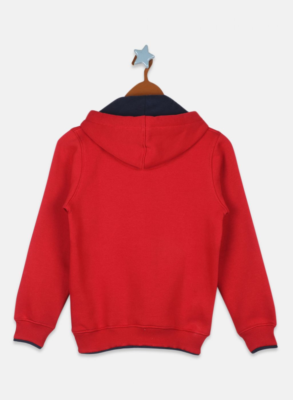 Boys Red Printed Sweatshirt
