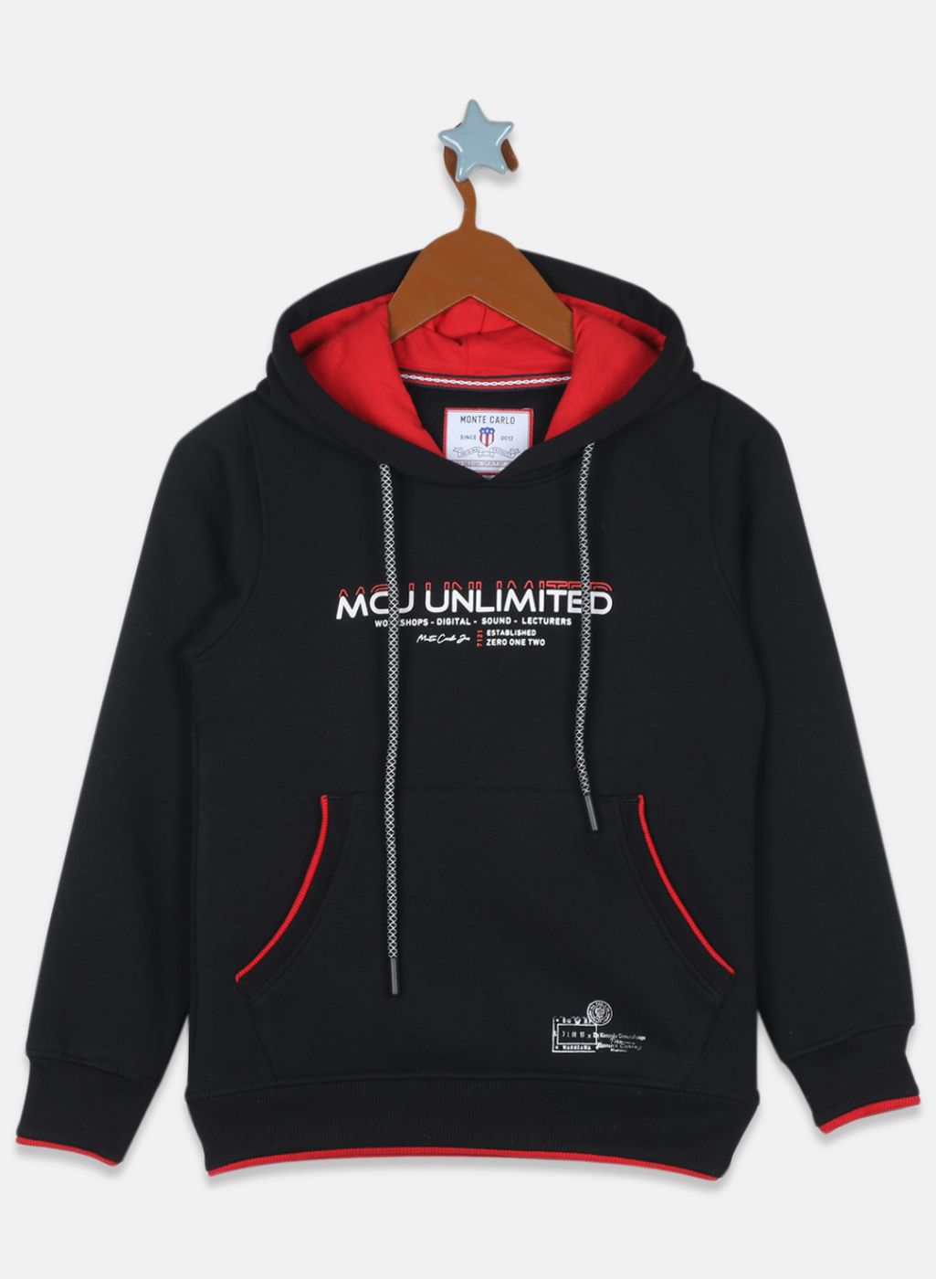 Boys Black Printed Sweatshirt